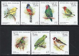 Cuba 3848-54 MNH BIRDS R5-154