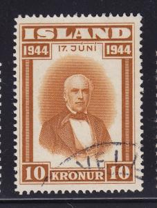 Iceland Scott # 245 Used VF neat cancel with nice color scv $ 110 ! see pic !