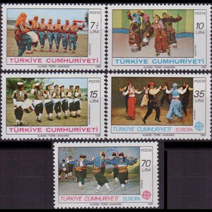 TURKEY 1981 - Scott# 2175-9 Folk Dance Set of 5 NH