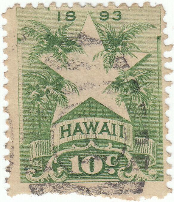 Hawaii, Scott #77 - 10c Yellow Green - Used
