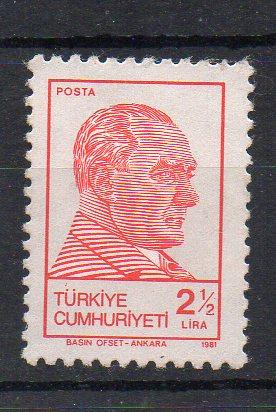 TURKEY - 1981 - MUSTAPHA KEMAL ATTATURK - 2 1/2 Lira -