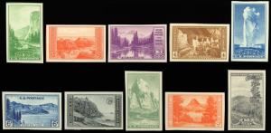 756-65, MNH National Parks Imperforate Stamps Set of 10 Stamps - Stuart Katz