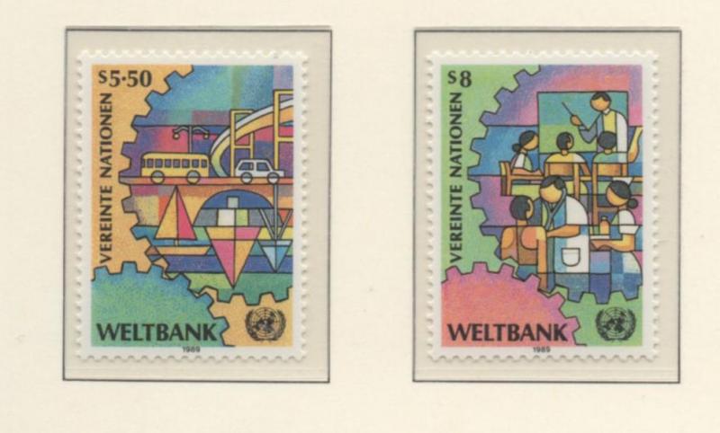 SCOTT# 88-89   singles    MNH  UN VIENNA   1989
