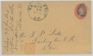 Confederate States  2012 us u27-csa usc. 19 March 1861-Charleston, SC-CSA use of US envelope U27