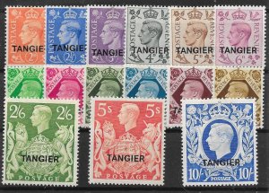 MOROCCO AGENCIES SG261/75 1949 TANGIER OVPT SET MTD MINT