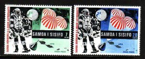 Samoa-Sc#315-16- id9- unused NH set-Moon Landing-Space-1969-