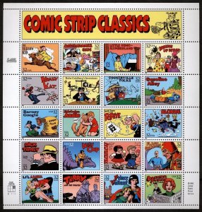 US Scott 3000 Comic Strip Full pane of 20 Mint NH