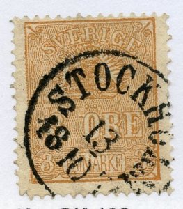 Sweden, Scott #13, Used