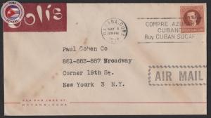 Cuba 1948 Solis Advertising Cover to New York NY | CU9989