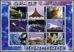 ANGOLA SHEET USED SPACE CONCORDE AVIATION