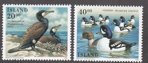 Iceland # 814-815, Water Birds, Mint NH, 1/2 Cat.