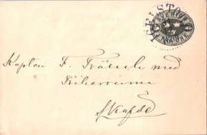 Sweden 4o Crowns in Oval Envelope 1890 Igelstorp to Sviafde.