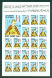 Sweden. Skaane. 1973/75. Christmas Sheet. MNH. Overprint.Queen Margrete I.Imperf