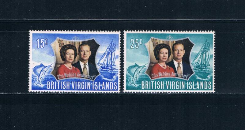 Virgin Islands 241-42 MLH set 25th wedding anniv Issue 1972 (V0529)