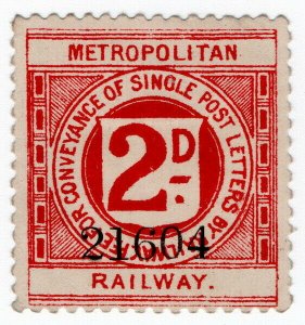 (I.B) Metropolitan Railway : Letter Stamp 2d