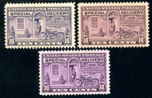 USAstamps Unused FVF US 1927 Especial Delivery Set Scott E15, E15a, E15b MNH