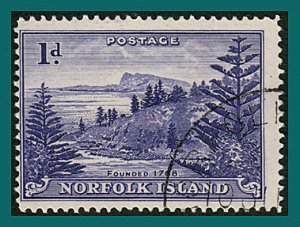 Norfolk Island 1947 Ball Bay, used  #2,SG2