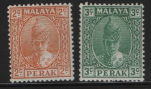 MALAYA, PERAK, 85a-85b MINT HINGED,