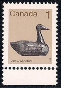 Canada #917B 1 cent Decoy Stamp mint OG NH VF