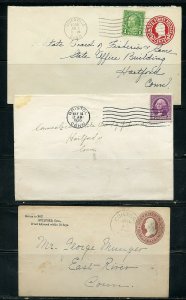 US POSTAL HISTORY OF STATE OF CONNECTICUT  LOT OF 36 COVERS 1873-1990 AS SHOWN