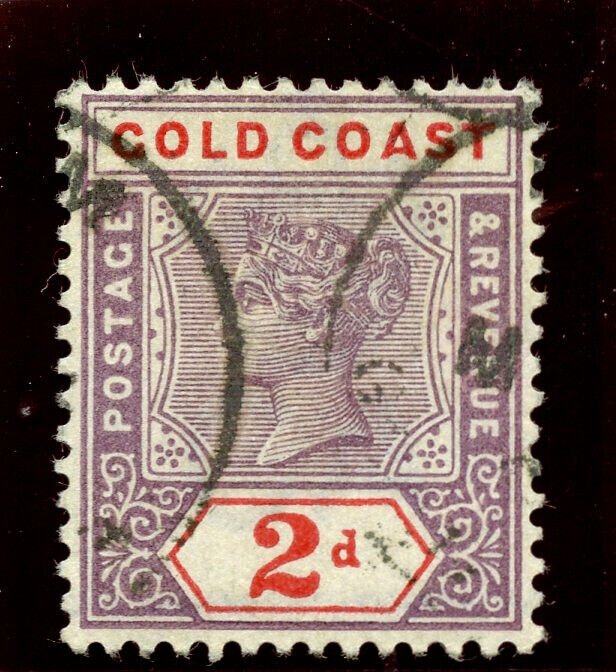 Gold Coast 1902 QV 2d dull mauve & orange-red very fine used. SG 27b. Sc 28.