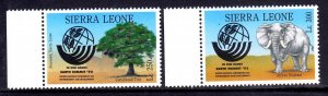 Sierra Leone 1992 Endangered Flora & Fauna Mint MNH SC 1604-1605