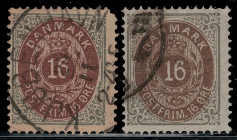 Denmark #30,30a  CV $23.50