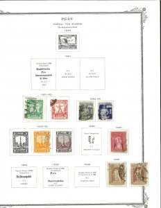 Peru 1868-1940 Used Hinged on Remaindered Scott Specialty Pages