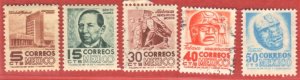 MEXICO SC # 857,859,861-63  USED  1950-52