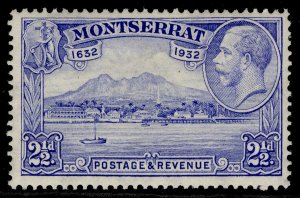 MONTSERRAT GV SG88, 2½d ultramarine, M MINT.