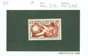 RK37-40001 FRENCH WEST AFRICA 85 MH SCV $2.40 BIN $1.25