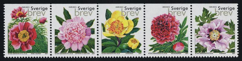 Sweden 2417 MNH Flowers, Peonies