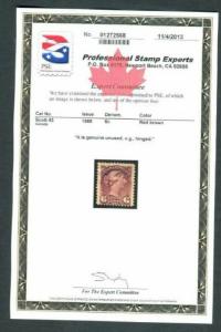 Canada #43  6c Victoria  Mint -  PSE CERTIFIED  cv$240.00