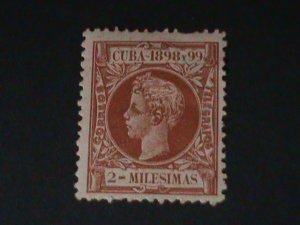 CUBA-1898-SC#157 -ST-1034-KING  ALFONSO XIII-MH-VF 128 YEARS OLD-HARD TO FIND