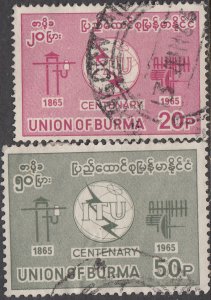 Burma   #188-189    USED