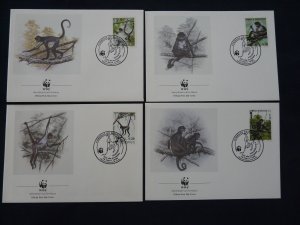 WWF monkey set of 4 FDC Honduras 1989 (-50% for 10 sets or more)