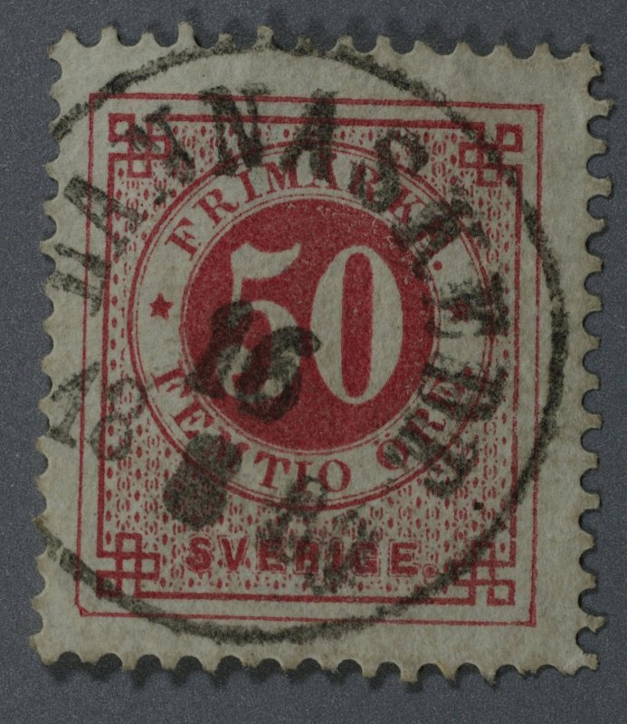 Sweden #36 Used Fine Place Cancel Date 16 8 1883 HRM