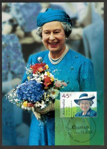 AUSTRALIA - SC#1649 Queen Elizabeth Birthday (1998) Maximum Card