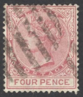 Lagos Sc# 22 Used 1882-1902 4p rose Queen Victoria