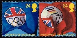 Great Britain 1992, Mi.#1402-1403 MNH, British Paralympic Association Symbol