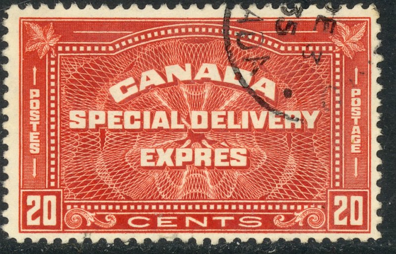 CANADA 1932 20c Henna Brown SPECIAL DELIVERY STAMP Sc E5 VFU