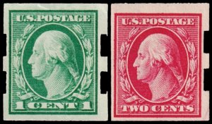 United States Scott 408-409 w/ Schermack Type III Hyphen Holes (1912)Mint H VF W