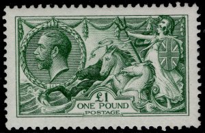 GB GV SG403, SCARCE £1 green WATERLOW, NH MINT. Cat £3750.