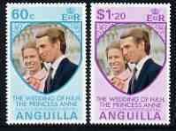 ANGUILLA - 1973 - Royal Wedding - Perf 2v Set - Mint Never Hinged