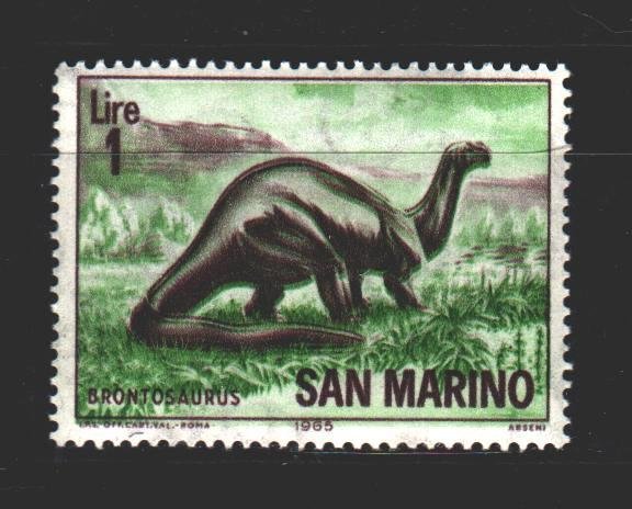 San Marino. 1965. 833. Dinosaurs. MNH.