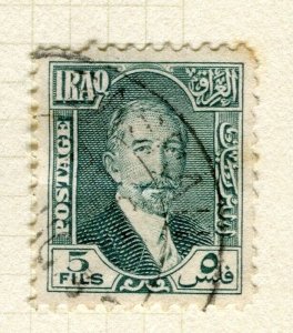 IRAQ; 1932 early Faisal new currency issue fine used Shade of 5f. value