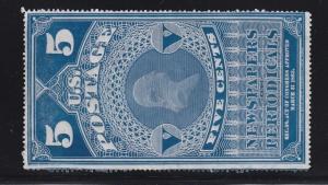 PR5 F-VF unused newspaper stamp with nice color cv $ 225 ! see pic !