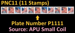 US Old Glory PNC11 APU P1111 (from small coil) MNH 2024 after June 21
