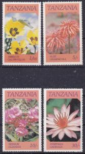 Tanzania 315-18 MNH 1986 Flowers