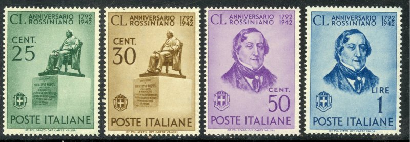 ITALY 1942 ROSSINI Set Sc 423-426 MNH